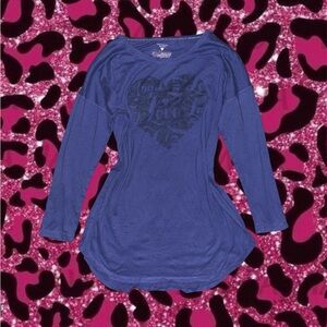 2010s Victoria’s Secret blue long sleeve pj